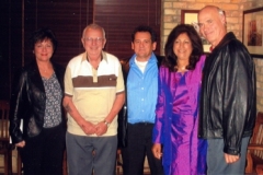 Sensei Bev Leonard, Shihan Ron Forrester, Sensei Bob Leonard, Nama, and Sensei Robert Walther